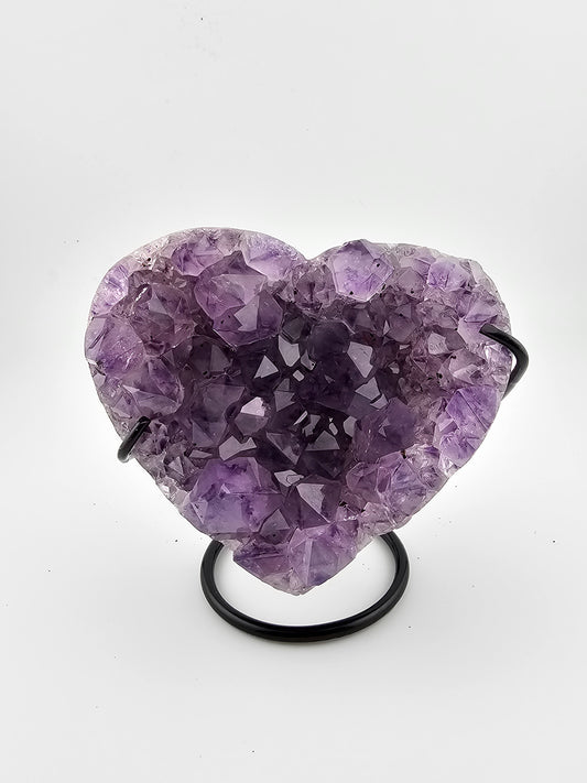 Amethyst Heart on stand